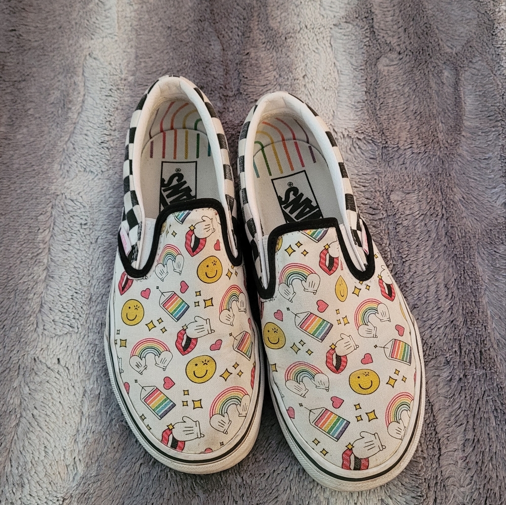Vans Flour Shop slip on sneakers size 6.5